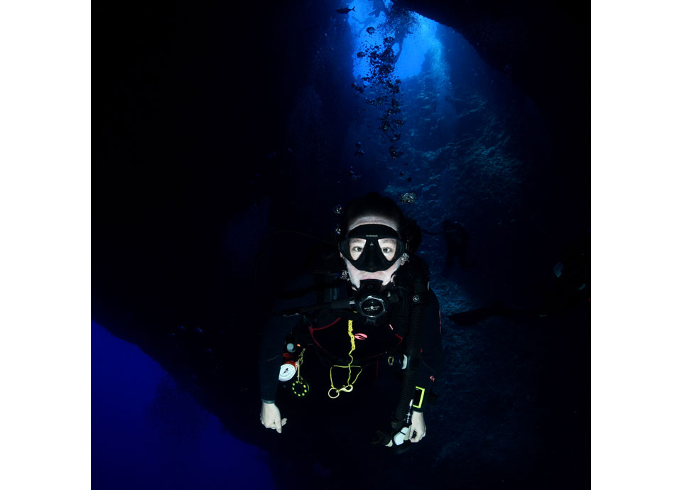 Diving at Palau's Blue Hole